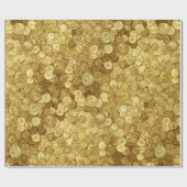古い金ゴールドコイン ラッピングペーパー (フラット)