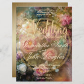 古い金ゴールド色彩の鮮やかのアプリコットヴィンテージバラ (正面/裏面)