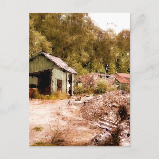 古い金ゴールド鉱山 ポストカード (正面)
