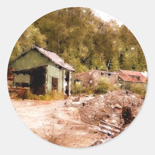 古い金ゴールド鉱山 ラウンドシール (正面)