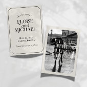 古い金モダン額タイポグラフィ結婚式の日付を保存 招待状