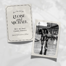 古い金モダン額タイポグラフィ結婚式の日付を保存 招待状