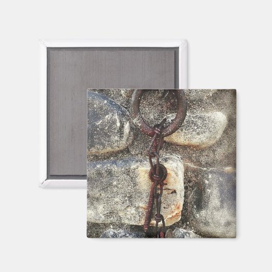 古い金属と岩石 マグネット (正面/裏面)