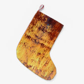 古い金属の鉄の錆の背景と質感、金属 スモールクリスマスストッキング (正面 (吊り時))