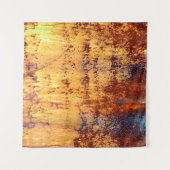 古い金属の鉄の錆の背景と質感、金属 タペストリー (正面(横))