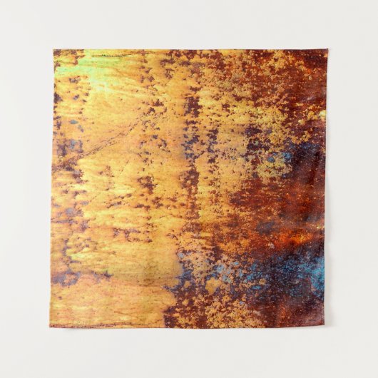 古い金属の鉄の錆の背景と質感、金属 タペストリー (正面(横))