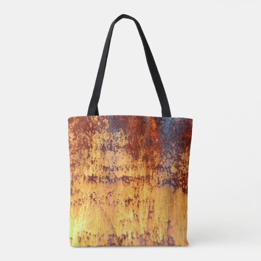 古い金属の鉄の錆の背景と質感、金属 トートバッグ (裏面)