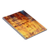 古い金属の鉄の錆の背景と質感、金属 ノートブック (右側)