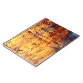 古い金属の鉄の錆の背景と質感、金属 ノートブック (左側)