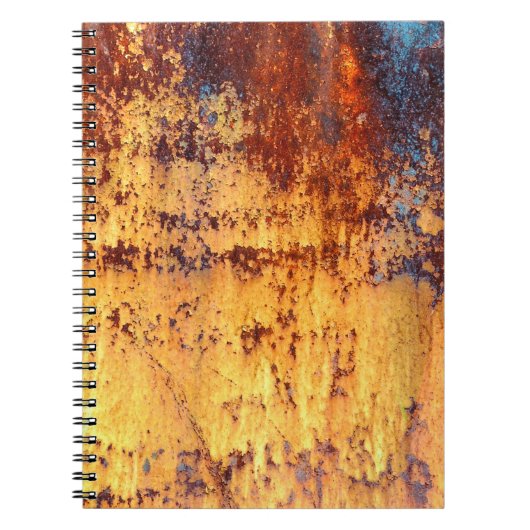 古い金属の鉄の錆の背景と質感、金属 ノートブック (正面)