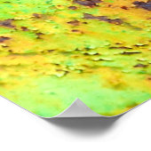 古い金属の鉄の錆の背景と質感、金属 ポスター (角)