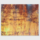 古い金属の鉄の錆の背景と質感、金属 ラッピングペーパー (フラット)