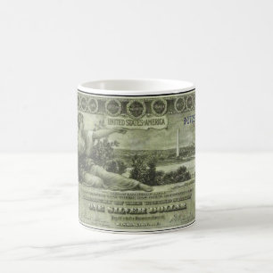 古い金銭の1896 $1 コーヒーマグカップ
