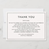 古い金 | 静かな贅沢 | 結婚サンキューカード 招待状 (正面)