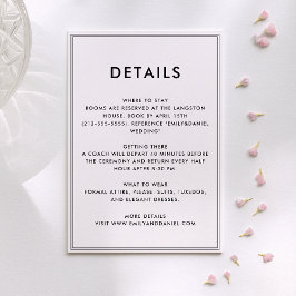 古い金 | Quiet Luxuryの結婚詳細カード セーブザデート