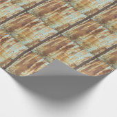 古い鉄さび：金属の背景 ラッピングペーパー (角)