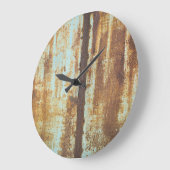 古い鉄さび：金属の背景 ラージ壁時計 (傾斜)