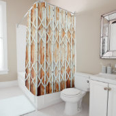 古い鉄のドアのパネルは錆びている。抽象芸術、アンティーク、 シャワーカーテン (インサイチュ)