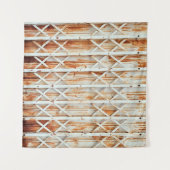 古い鉄のドアのパネルは錆びている。抽象芸術、アンティーク、 タペストリー (正面(横))