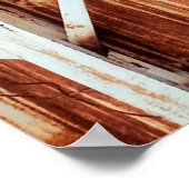 古い鉄のドアのパネルは錆びている。抽象芸術、アンティーク、 ポスター (角)