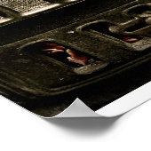 古い鉄パーラーストーブ前面 ポスター (角)