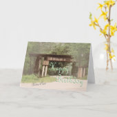 古い鉄道架台 カード (黄色い花)