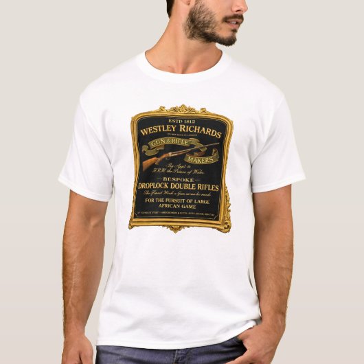 古い銃製造業者の広告 Tシャツ (正面)