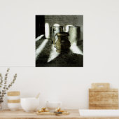 古い銅とピューターマグ ポスター (キッチン)