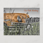 古い銅の車が野外はがきに捨てられる ポストカード (正面)