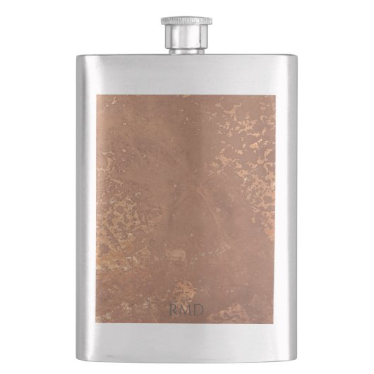 古い銅表面 フラスク (正面)