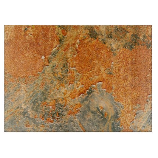 古い錆つかせた腐食された鉄の金属 カッティングボード (正面)