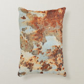 古い錆のサーフェスの背景とテクスチャ アクセントクッション (正面(垂直))