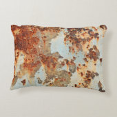 古い錆のサーフェスの背景とテクスチャ アクセントクッション (裏面)