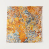 古い錆のテクスチャ。錆びグランジた金属背景 タペストリー (正面(横))