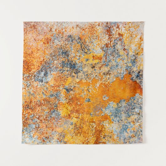 古い錆のテクスチャ。錆びグランジた金属背景 タペストリー (正面)