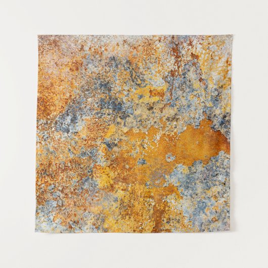 古い錆の質感、メタリックグランジな背景。 タペストリー (正面)