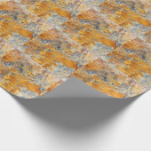 古い錆の質感、メタリックグランジな背景。 ラッピングペーパー (角)