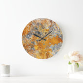 古い錆の質感、メタリックグランジな背景。 ラージ壁時計 (ホーム)