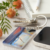 古い錆びたトラックの風防 キーホルダー (正面右)