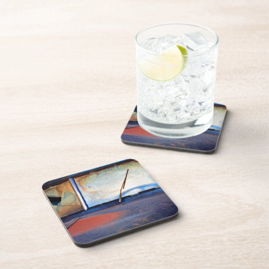 古い錆びたトラックの風防 コースター (右側)