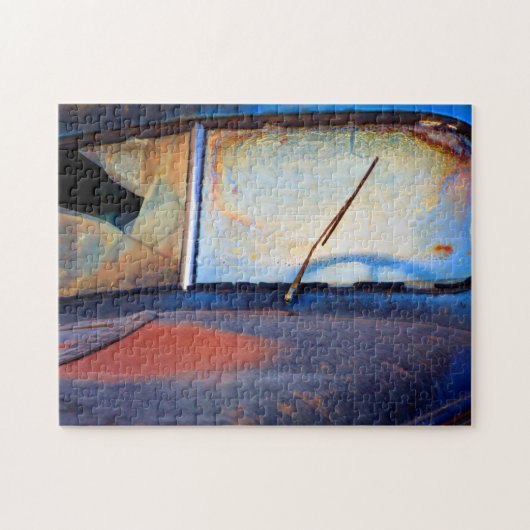 古い錆びたトラックの風防 ジグソーパズル (横)