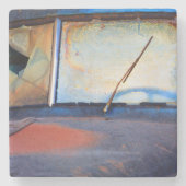 古い錆びたトラックの風防 ストーンコースター (正面)