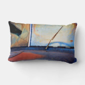 古い錆びたトラックの風防 ランバークッション (裏面)