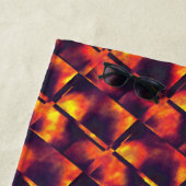 古い錆びたプレートを火と火の色で ビーチタオル (インサイチュ)