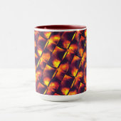 古い錆びたプレートを火と火の色で マグカップ (中央)