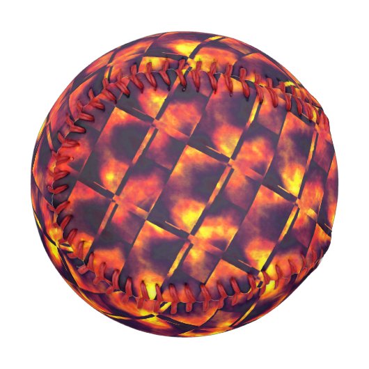 古い錆びたプレートを火と火の色で 野球ボール (正面左)