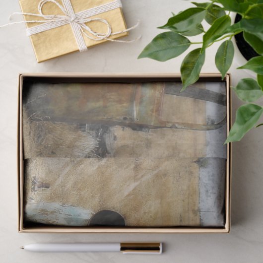 古い錆びたヴィンテージトラックのデコページ 薄葉紙 (ギフト)