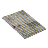 古い錆びた亜鉛グランジ質感、ヴィンテージ亜鉛質感 ノートブック (右側)