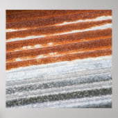 古い錆びた亜鉛表面のテクスチャ ポスター (正面)