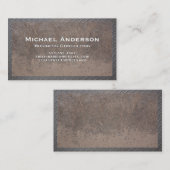 古い錆びた金属と鋼 名刺 (正面/裏面)